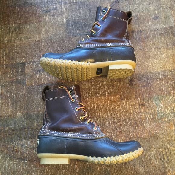 LL Bean 1912 8" Bean Boots Mens 6 Womens 8 Brown Outdoor Campcore Gorpcore - Picture 9 of 11